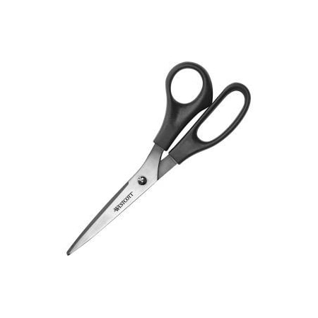 Acme United Westcott All Purpose Value Scissors, Black, 8" 13135